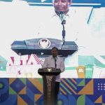 Wamendiktisaintek Prof Fauzan MPd, saat memberikan sambutan pada ASTA Aksi Peduli Sampah Nasional di Lingkungan Sekolah dan Kampus, Sabtu (15/3/2025). (Foto: Humas Kemdiktisaintek)