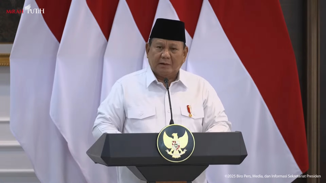 Presiden RI Prabowo Subianto, saat memimpin Rapat Kabinet Paripurna, Jumat (21/3/2025). (Foto: Tangkapan layar/ Ubay NA)