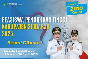 Program Beasiswa Pendidikan Tinggi Pemkab Sidoarjo Sudah Dibuka, Segera Daftar!