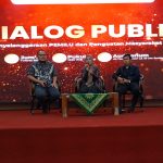 Dari kiri: Direktur PUSAD UM Surabaya Satria Unggul Wicaksana, Anggota KPU RI Iffa Rosita, Kabid HPKP DPD IMM Jawa Timur Akhlis. (Foto: Ubay NA)