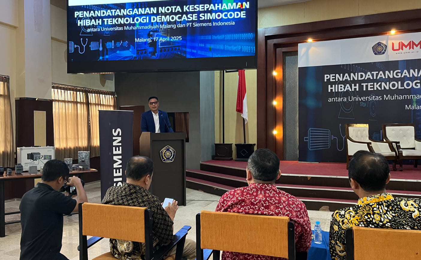 Fakultas Teknik UMM dan Siemens Indonesia menggelar kuliah tamu tentang revolusi teknologi. (Foto: Dok. UMM)