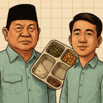 ICW mendesak Prabowo Subianto untuk menghentikan program Makan Siang Bergizi. Foto: ChatGPT diolah dari ICW