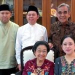 Dari kiri belakang: Ragowo Hediprasetyo (Didit), Ketua DPD RI Sultan B Najamudin, Ketua MPR RI Ahmad Muzani, Presiden ke-5 RI Megawati Soekarnoputri, Ketua DPR RI Puan Maharani. (Foto: @puanmaharani)