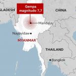 Wilayah Mandalay, yang menjadi pusat gempa bumi Dahsyat berskala magnitudo 7,7 yang mengguncang Myanmar pada Jumat (28/3/2025) lalu. (Foto: BBC)
