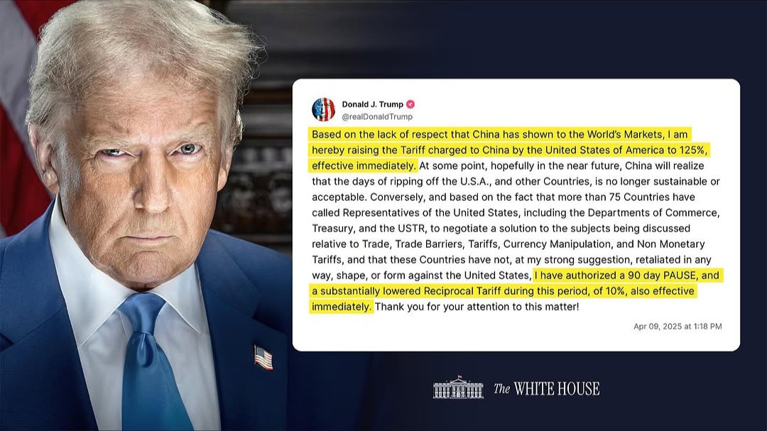 Kembali Balas China, Kini Trump Naikkan Tarif Impor Jadi 125%