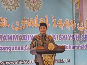 Hadiri Halal Bihalal PCM Sepanjang, Bupati Subandi Tegaskan Siap Bantu Perizinan Sekolah Muhammadiyah