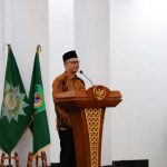 Sekretaris PP Muhammadiyah, M Izzul Muslimin, menyampaikan sambutan dalam Musypimwil Muhammadiyah Kalimantan Tengah di Aula DPRD Kabupaten Seruyan, Sabtu (26/4/2025). (Foto: Muhammadiyah)