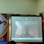 Wamendiktisaintek Prof Fauzan menyampaikan sambutan secara virtual dalam Silaturahmi Syawal Fokal IMM dan Kader IMM Lamongan. (Foto: Pwmu)