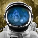 Ikan akan dibudidayakan di luar angkasa, seperti di bulan hingga mars. (Ilustrasi: The Guardian)
