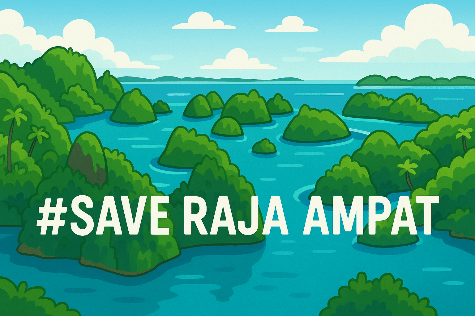 Gugusan pulau-pulau Raja Ampat, Papua Barat Daya. (Ilustrasi: Ubay NA/ IST)