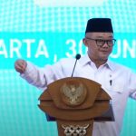 Mendikdasmen Abdul Mu'ti menyampaikan sambutan dalam Peluncuran Gerakan 1.000 Anak Putus Sekolah SMK Berdaya Lewat Program PKK dan PKW, yang bertajuk 'Kembali Berdaya, Kembali Bermakna', Senin (30/6/2025). (Foto: Tangkapan layar Kemendikdasmen)