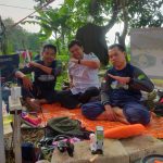 Tiga bersaudara dari Kwarda HW PDM Kota Blitar mengikuti Diklat Akbar HW di Purwosari. (Foto: Dok. /IST)