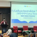 Ketua Umum DPD IMM Jatim, Devi Kurniawan, menyampaikan sambutan dalam pembukaan Pelatihan Instruktur Madya (PIM) di Umsida, Jumat (27/6/2025). (Foto: Dok. Panitia)