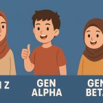 Generasi Z, Generasi Alpha, dan Generasi Beta. (Ilustrasi: Ubay NA/ IST)