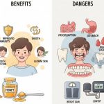 Ilustrasi bahaya konsumsi madu berlebihan. Foto dibuat Gemini