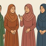 Berbagai warna busana muslimah. (Ilustrasi: SORA)