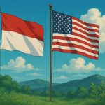 Bendera Indonesia dan Amerika Serikat. (Ilustrasi: Ubay NA/ IST)