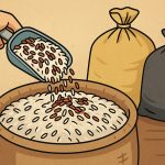 Ilustrasi beras oplosan. (SORA)
