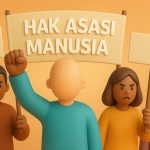 Aksi menuntut penegakan Hak Asasi Manusia (HAM). (Ilustrasi: SORA)