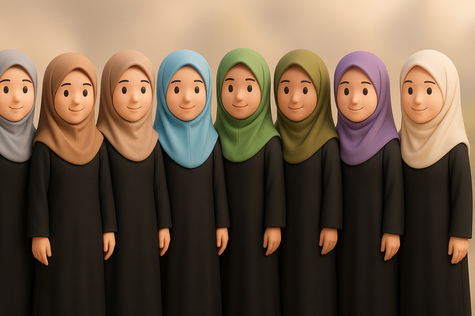 8 Warna Hijab yang Serasi Dipadukan dengan Gamis Hitam