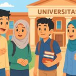 Ilustrasi mahasiswa baru di kampus. (SORA)