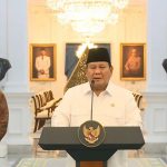 Dari kiri: Ketua MPR RI Ahmad Muzani, Presiden RI Prabowo Subianto, Ketua Umum PDI Perjuangan Megawati Soekarnoputri. (Foto: tangkapan layar setpres)