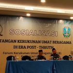 Sosialisasi Tantangan Kerukunan Umat Beragama di Era Post Thruth oleh FKUB Jawa Timur. (Foto: Andi Hariyadi/ IST)