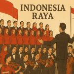 Tim musik dan paduan suara menyanyikan lagu kebangsaan Indonesia Raya. (Ilustrasi: SORA)