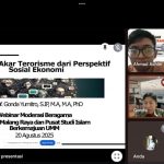 Webinar Moderasi Beragama yang digelar PC IMM Malang Raya via platform Google Meet. (Foto: tangkapan layar/ Aqin)