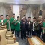 Jajaran pengurus PW GP Ansor Jatim menemui Mendikdasmen Abdul Mu'ti, Jumat (22/8/2025). (Foto: Dok. Ansor)