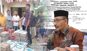 Haji Uma Salurkan Bantuan Sembako untuk para Pengungsi Terdampak Bau Gas PT Medco E&P Malaka