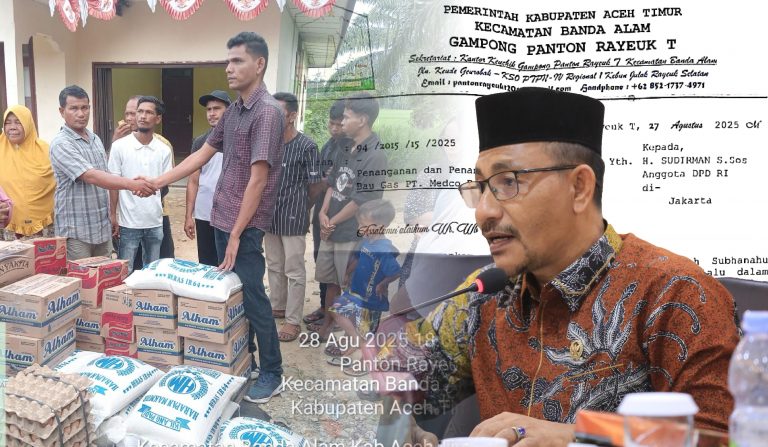 Haji Uma Salurkan Bantuan Sembako untuk para Pengungsi Terdampak Bau Gas PT Medco E&P Malaka