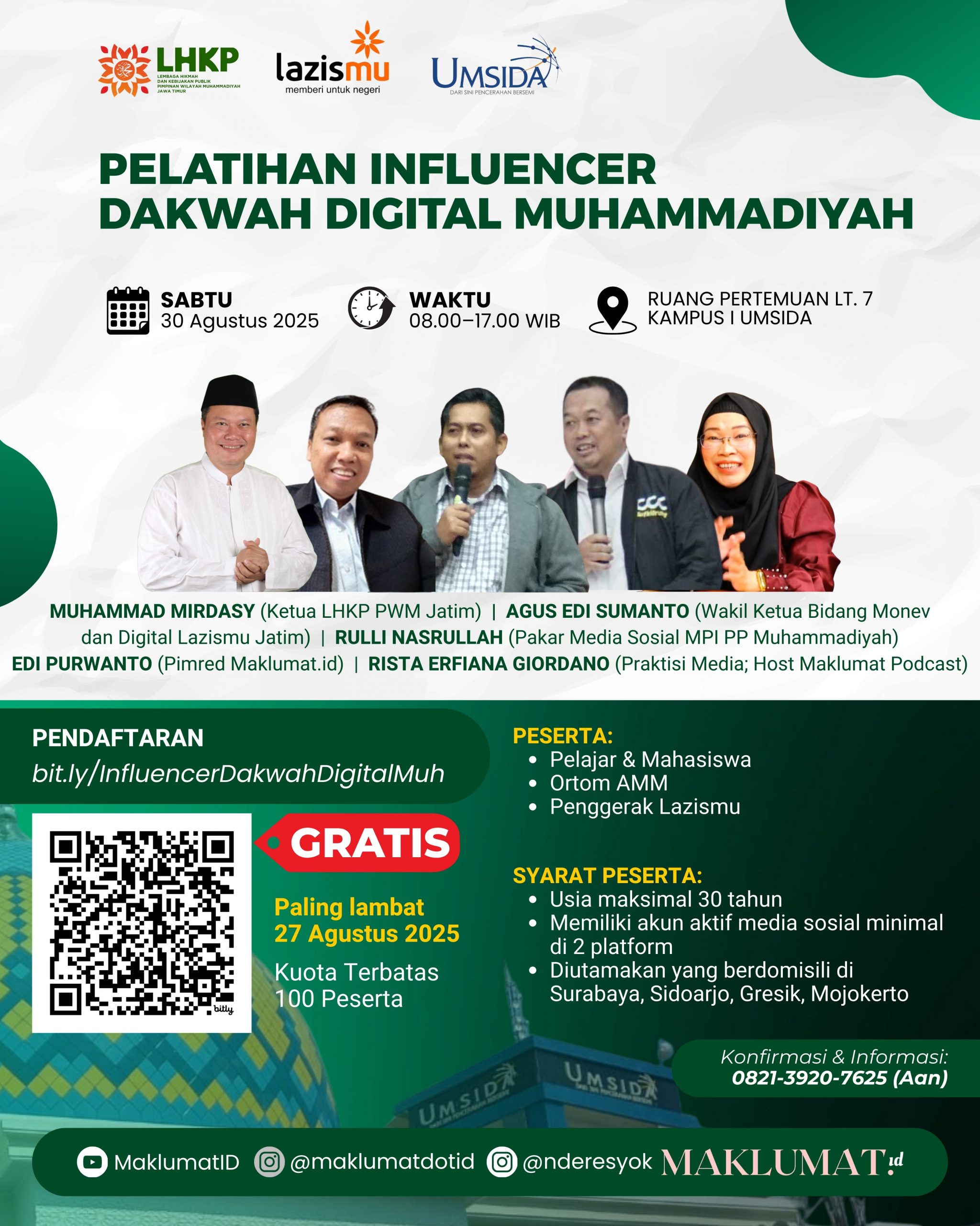 Pelatihan Influencer Dakwah Digital Muhammadiyah