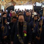 Kedatangan Ketua Umum Partai NasDem, Surya Paloh, menghadiri Rakernas 1 Partai NasDem yang berlangsung di Sulawesi Selatan. (Foto: NasDem)