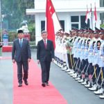 Menhan RI Sjafrie Sjamsoeddin menerima kunjungan Menhan Singapura, Chan Chun Sing, di kantor Kemhan, Jakarta, Selasa (5/8/2025). (Foto: Kemhan RI)