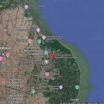 Wilayah pesisir timur Kota Surabaya yang akan dibangun proyek Surabaya Waterfront Land (SWL). (Foto: tangkapan layar Google Maps)