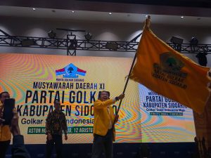 Aklamasi, Adam Rusydi Kembali Terpilih Jadi Ketua DPD Golkar Sidoarjo