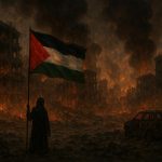 Ilustrasi situasi mencekam dan kehancuran di Gaza akibat agresi Israel. (Dibuat menggunakan SORA)