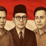 Tan Malaka, Muhammad Natsir, Sutan Sjahrir. (Ilustrasi: SORA)