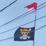 Fenomena pengibaran bendera one piece jelang HUT ke-80 RI. (Foto: Tangkapan layar)