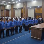 Pengambilan sumpah dan pelantikan 4 orang Panitera Pengganti (PP) dan 20 orang P3K di Aula PT Banda Aceh, Senin (1/9/2025). (Foto: Rizki/ IST)
