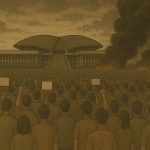 Demonstrasi besar-besaran di depan Gedung DPR, Senayan, Jakarta. (Ilustrasi: SORA/ Ubay NA)