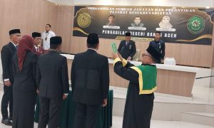 KPN Bna Lantik Tiga Pejabat Kesekretariatan Pengadilan Negeri, Siapa Saja?