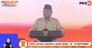 Pidato di Munas PKS, Prabowo: Kita Sedang Membereskan Rumah Tangga Kita
