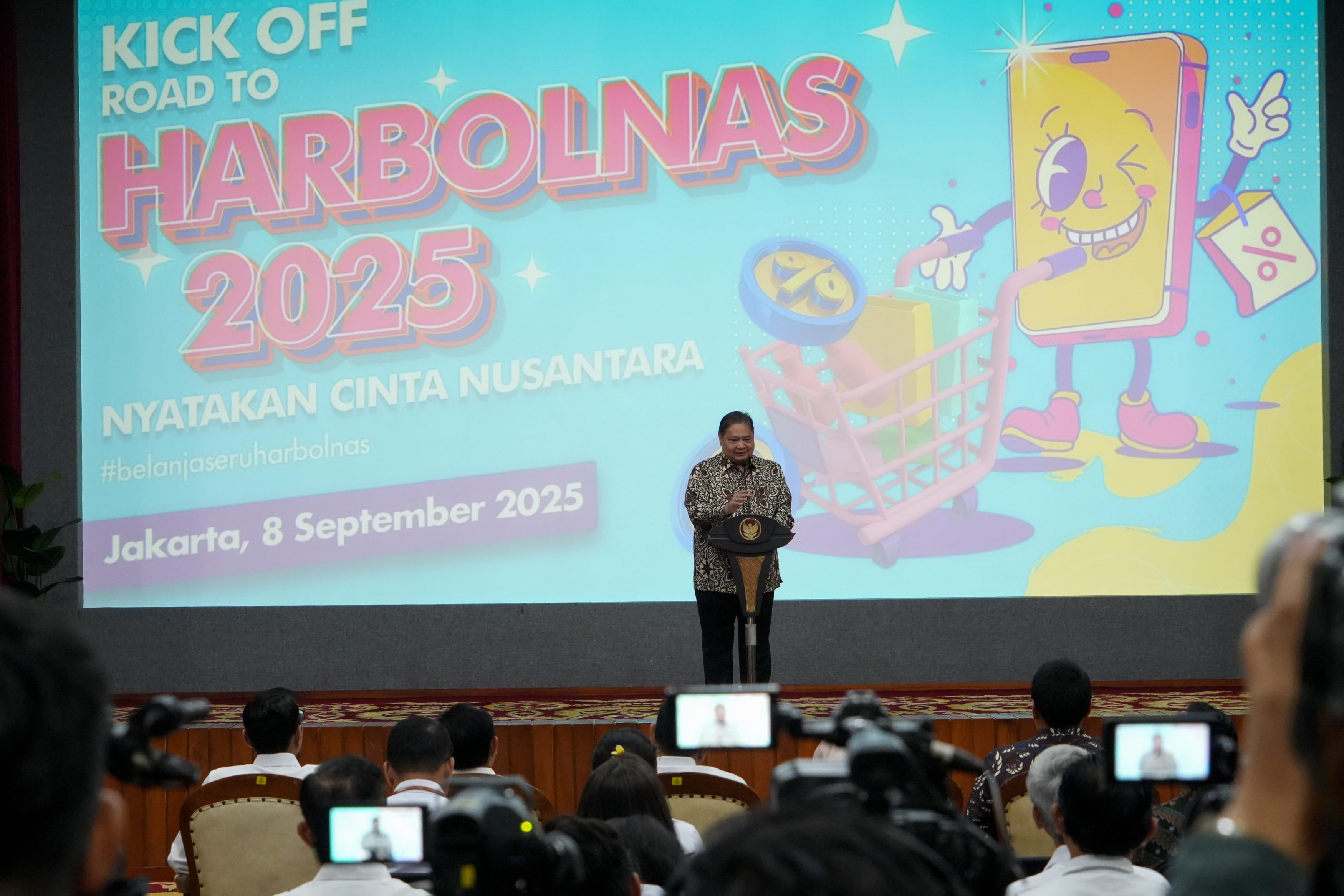 Menko Perekonomian, Airlangga Hartarto, dalam road to kick off Harbolnas 2025. (Foto: Kemenko Perekonomian)