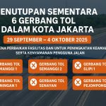 Penutupan sejumlah gerbal tol dalam kota di Jakarta. (Ilustrasi dibuat menggunakan SORA)