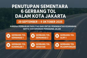 Dishub DKI Jakarta Tutup Sementara Sejumlah Gerbang Tol, Terapkan Rekayasa Lalu Lintas
