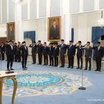Pelantikan menteri dan wakil menteri Kabinet Merah Putih sisa masa jabatan 2024-2029 di Istana Negara, Jakarta, Senin (8/9/2025). (Foto: tangkapan layar setpres)