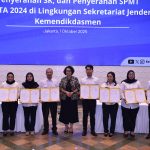Pelantikan 314 ASN PPPK di Setjen Kemendikdasmen, Rabu (1/10/2025). (Foto: Humas Kemendikdasmen)