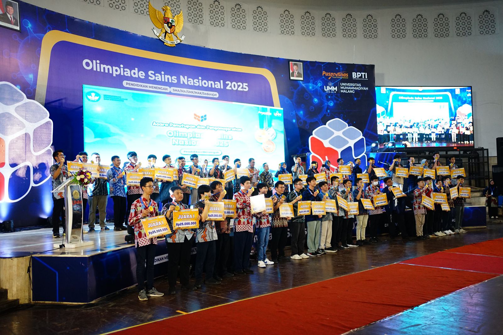 OSN 2025 di UMM Ditutup, Wamendikdasmen: Dari Sini Akan Lahir Ilmuwan yang Jujur, Tangguh, Berintegritas